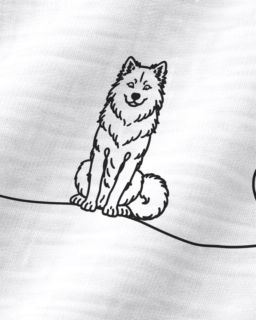 Motiv nah - LineArt Eurasier mit Herz