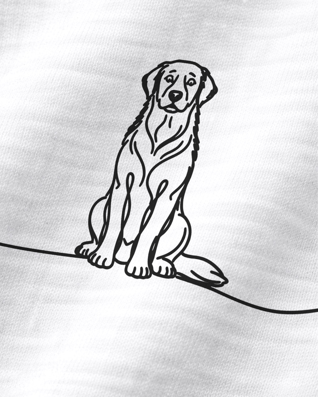 Motiv nah - Line Art - Golden Retriever mit Herz