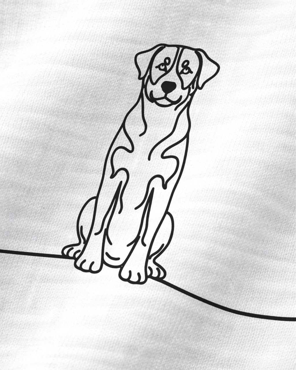 Motiv nah - Line Art Großer Schweizer Sennenhund mit Herz