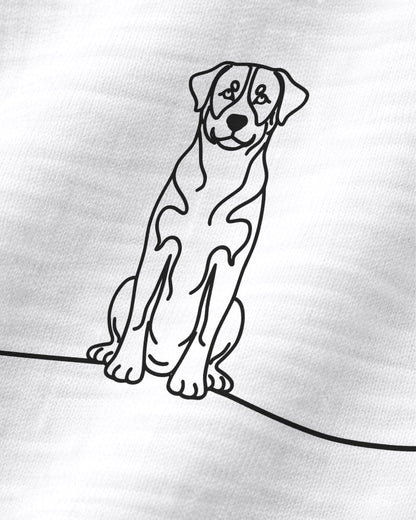 Motiv nah - Line Art Großer Schweizer Sennenhund mit Herz