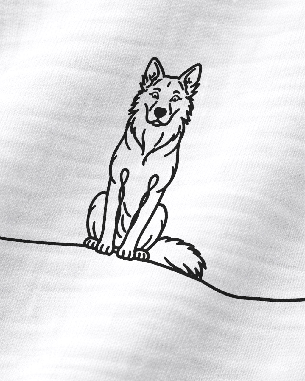 Motiv nah - LineArt Hund mit Herz - Harzer Fuchs
