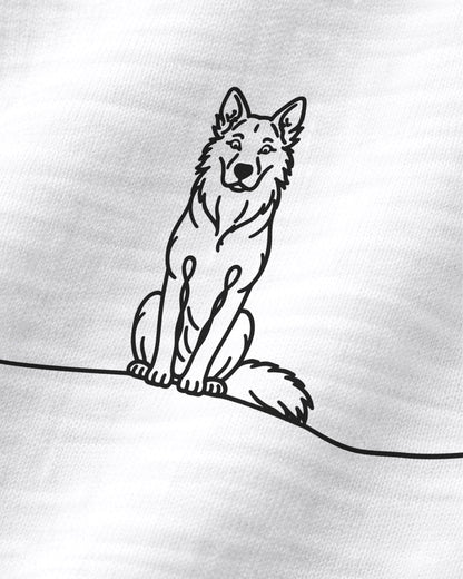Motiv nah - LineArt Hund mit Herz - Harzer Fuchs