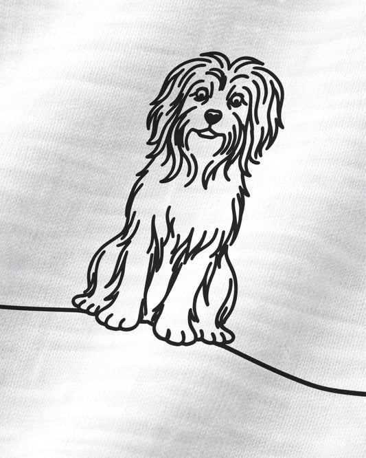 Motiv nah - Line Art Havaneser mit Herz