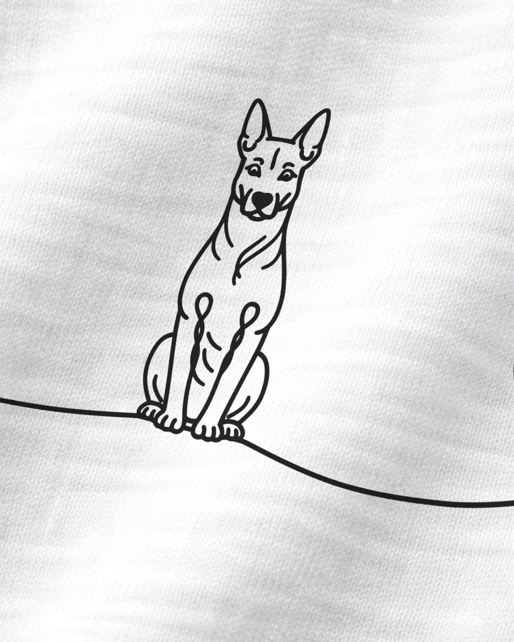 Motiv nah - LineArt Hund mit Herz - Herder