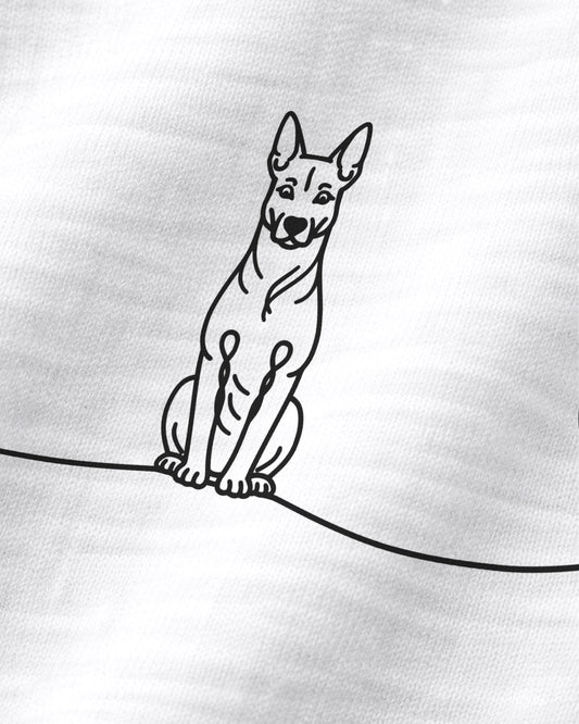 Motiv nah - LineArt Hund mit Herz - Herder