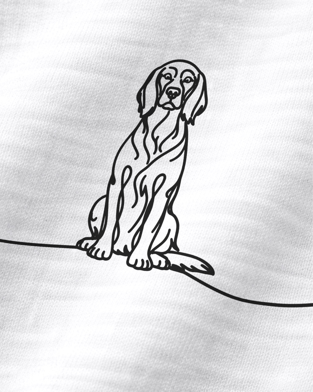 Motiv nah - Line Art - Irish Setter mit Herz