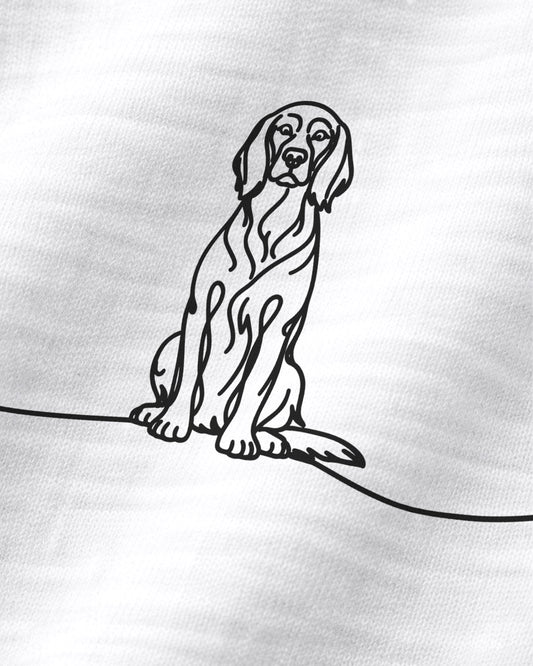 Motiv nah - Line Art - Irish Setter mit Herz