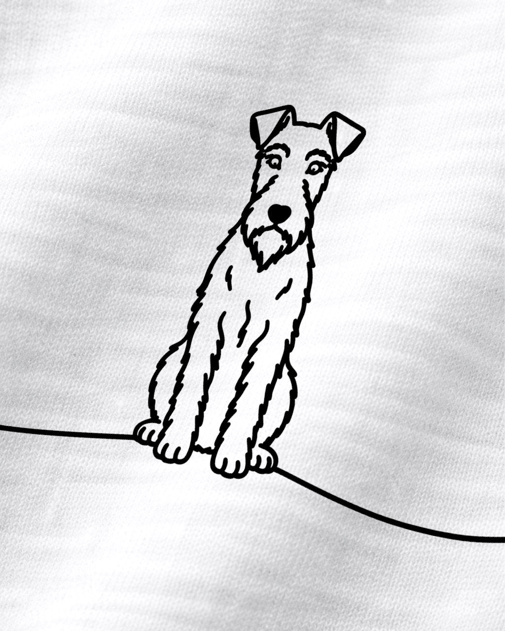 Detailbild - Line Art - Hund mit Herz - Irish Terrier