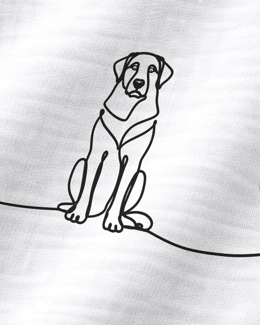 Motiv nah - LineArt Hund mit Herz - Kangal