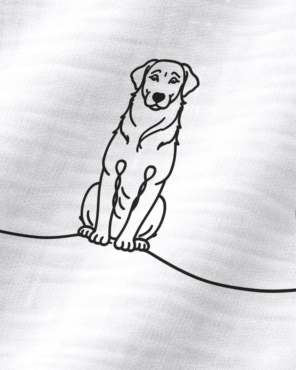 Motiv nah - LineArt Hund mit Herz - Kuvasz