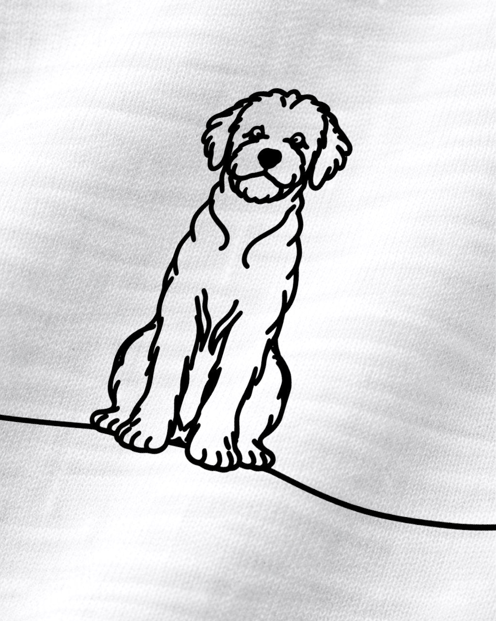 Line Art - Lagotto Romagnolo mit Herz - Organic Basic Unisex Sweatshirt