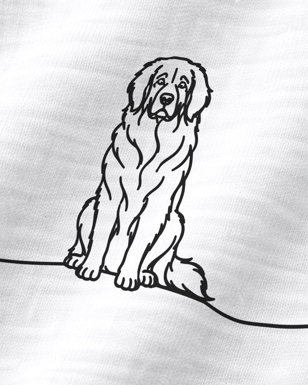 Line Art - Leonberger mit Herz - Ladies Organic Shirt