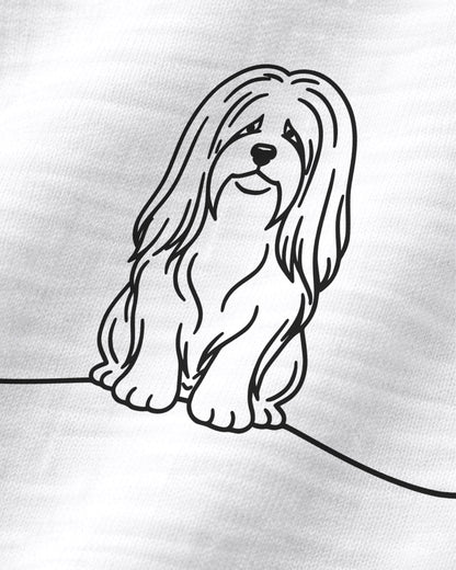 Motiv nah - Line Art Lhasa Apso mit Herz