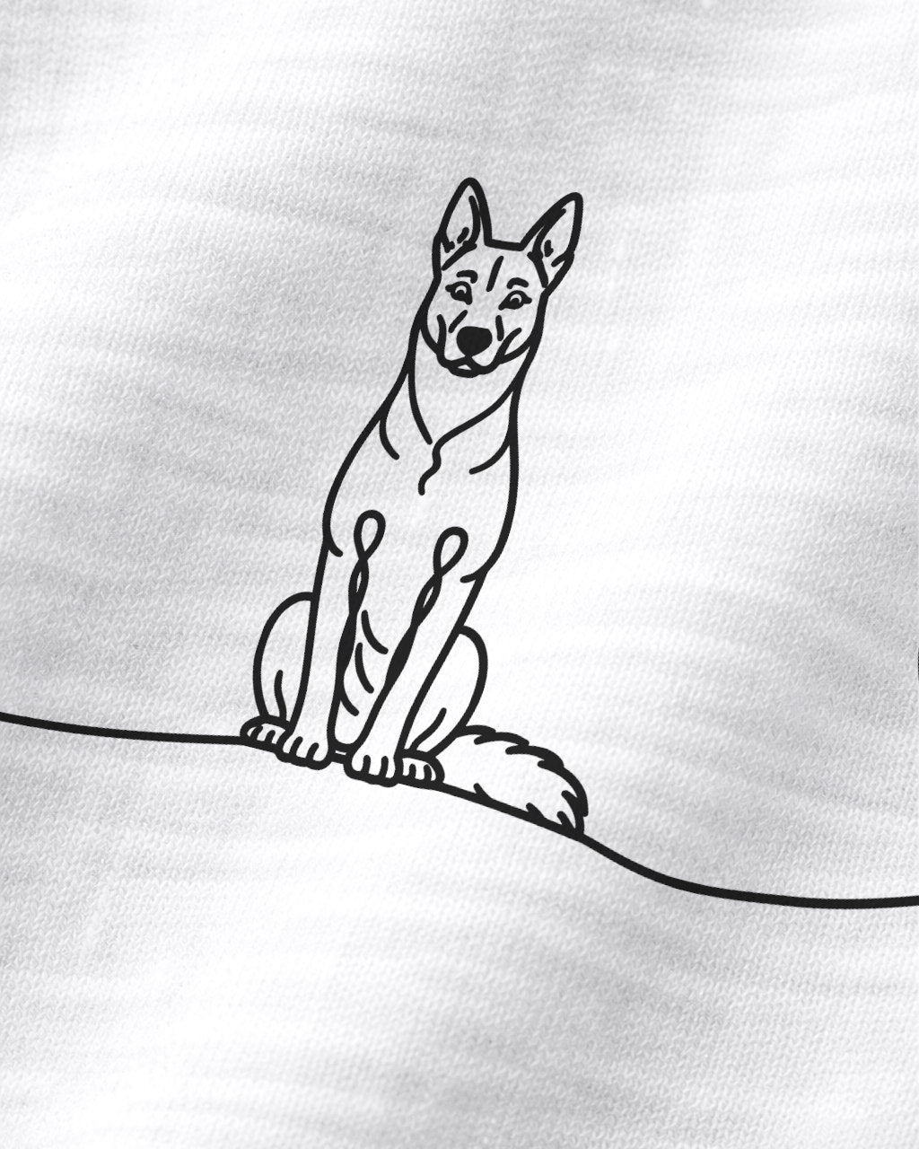 Motiv nah - LineArt Hund mit Herz - Malinois
