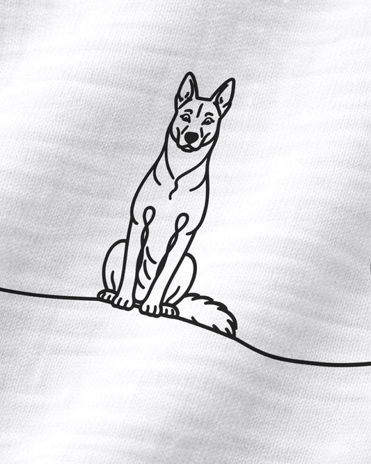 Motiv nah - LineArt Hund mit Herz - Malinois