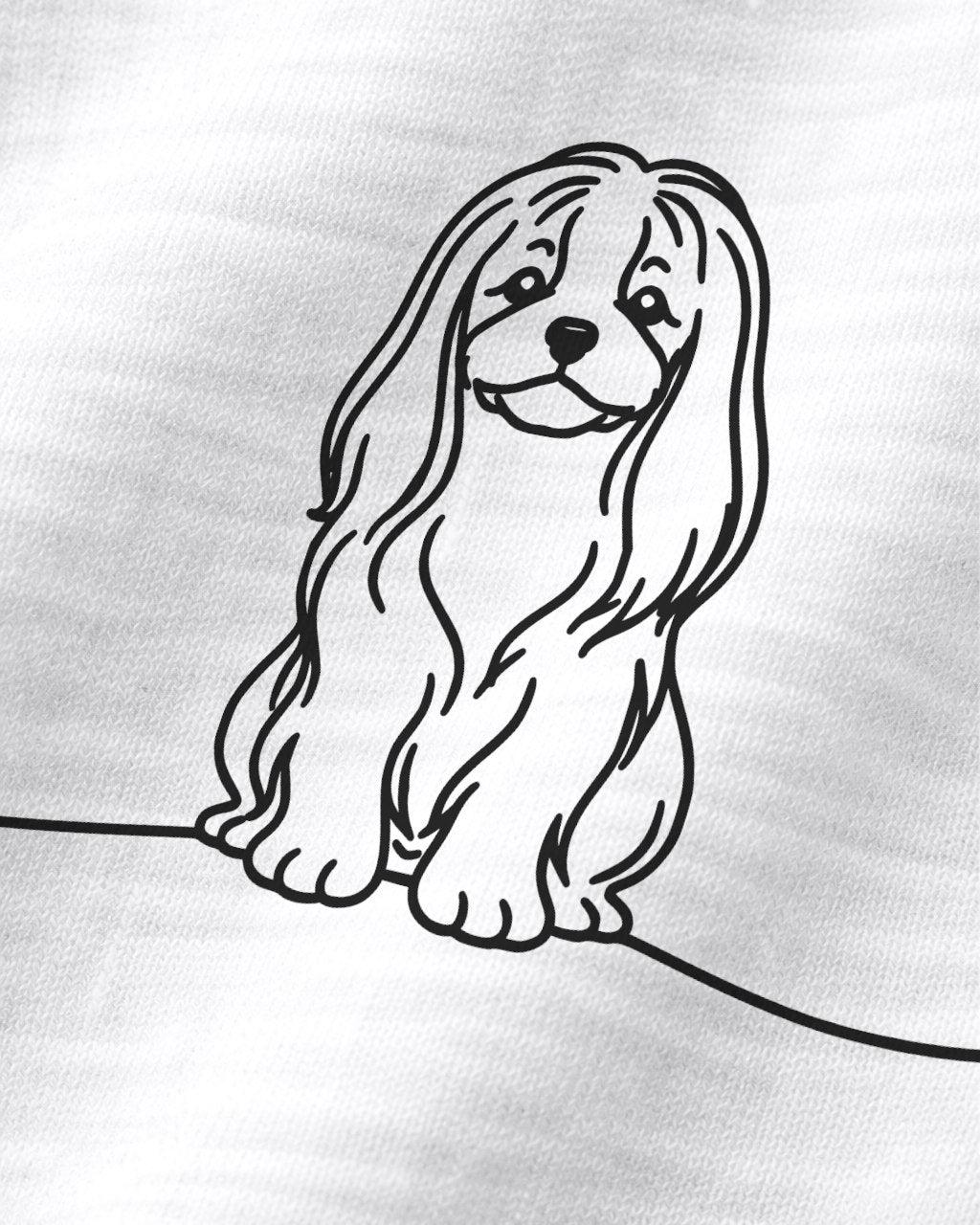 Motiv nah - Line Art Malteser mit Herz