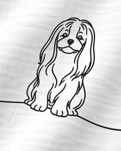Motiv nah - Line Art Malteser mit Herz