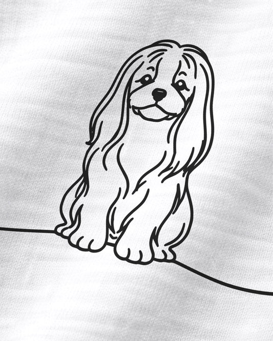 Motiv nah - Line Art Malteser mit Herz