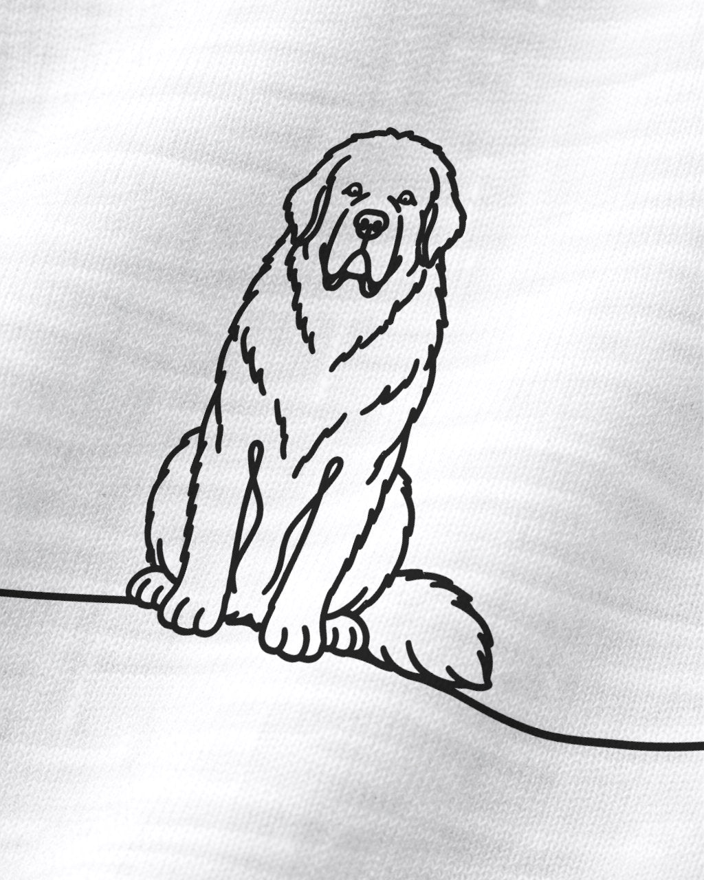Line Art - Neufundländer mit Herz - Ladies Organic Shirt