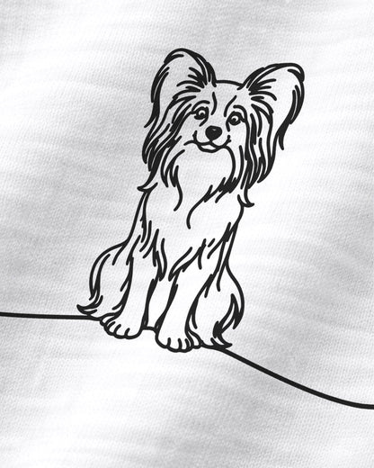 Motiv nah - Line Art Papillon mit Herz