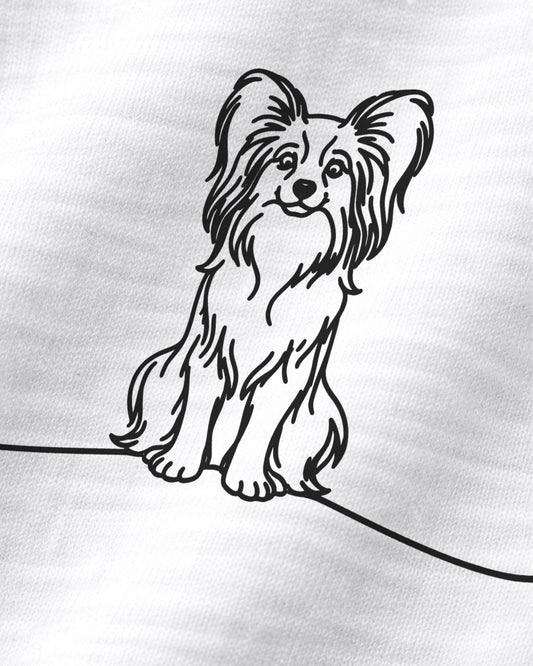 Motiv nah - Line Art Papillon mit Herz