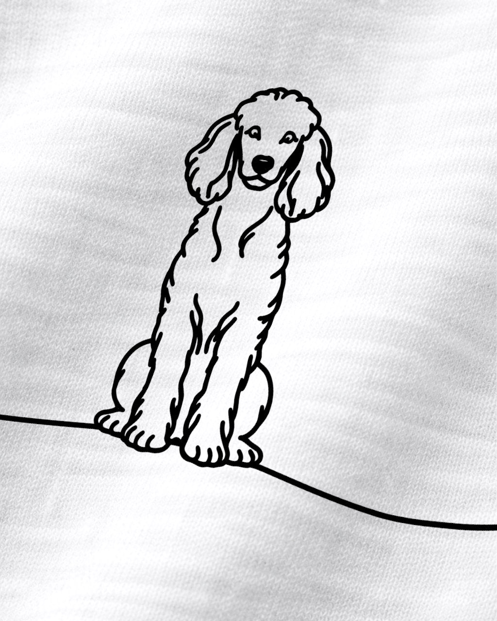 Detailbild - Line Art - Hund mit Herz - Pudel