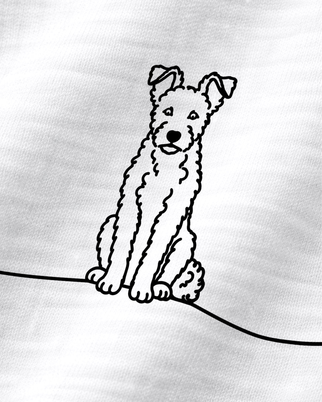 Detailbild - Line Art - Hund mit Herz - Pumi