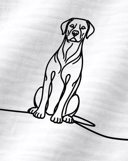 Detailbild - Line Art - Hund mit Herz - Rhodesian Ridgeback