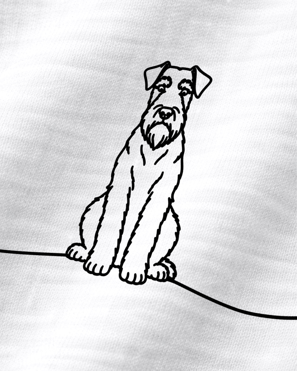 Detailbild - Line Art - Hund mit Herz - Riesenschnauzer
