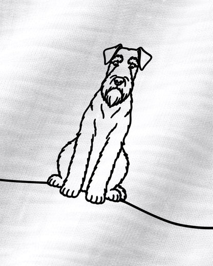 Detailbild - Line Art - Hund mit Herz - Riesenschnauzer