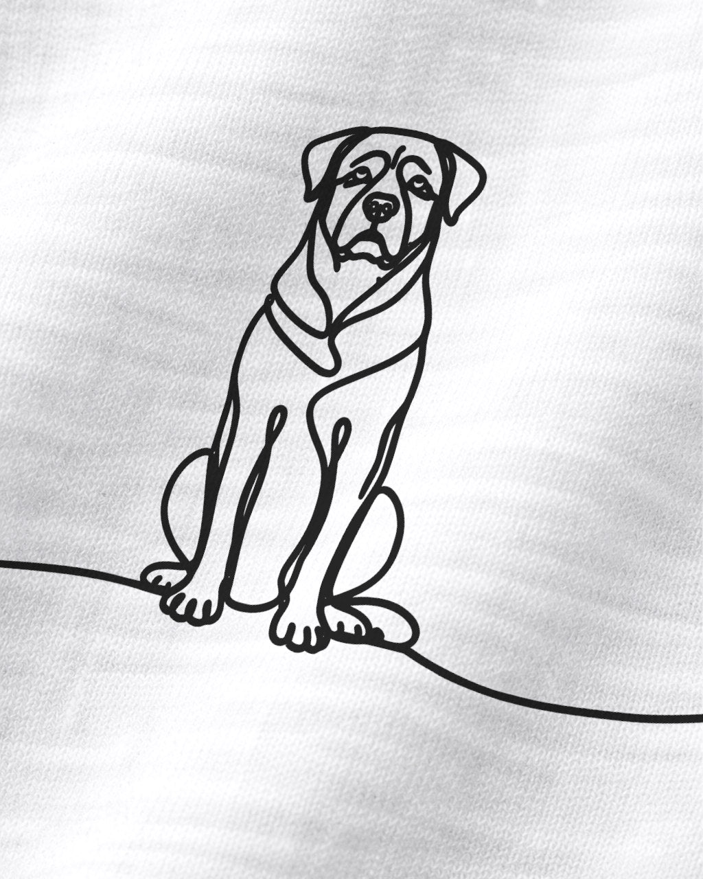Motiv nah - Line Art - Rottweiler mit Herz