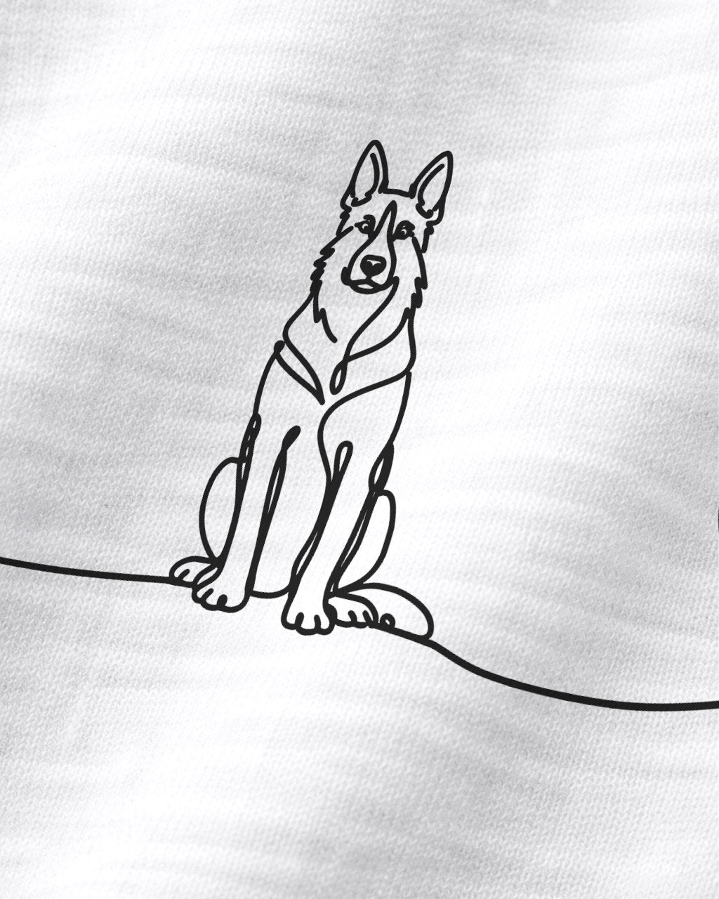 Motiv nah - LineArt Hund mit Herz - Schäferhund
