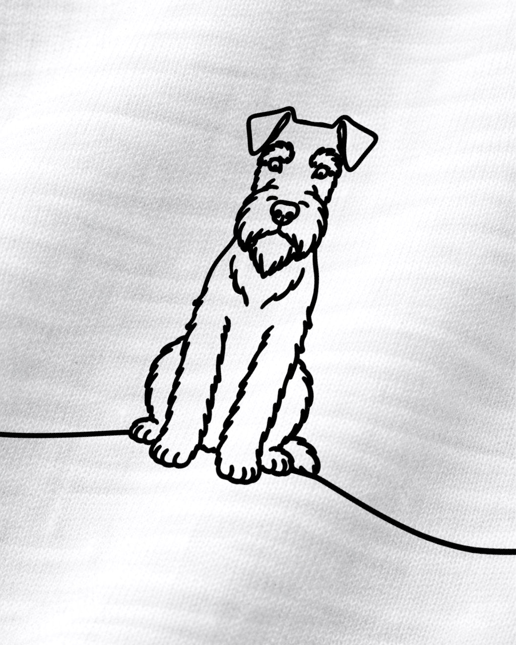 Detailbild - Line Art - Hund mit Herz - Schnauzer