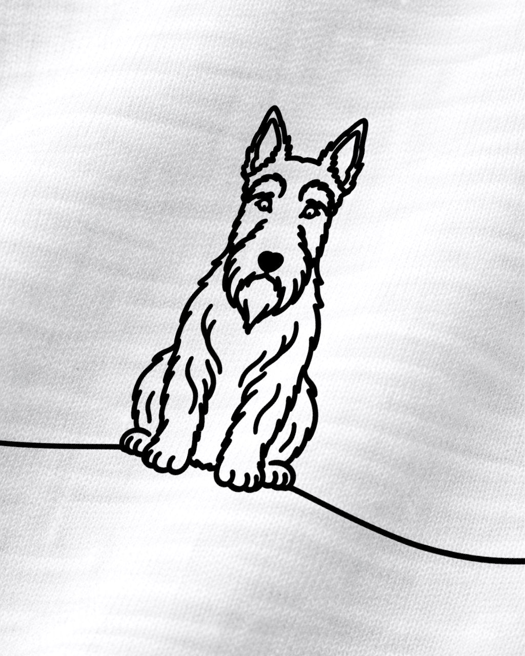 Detailbild - Line Art - Hund mit Herz - Scottish Terrier