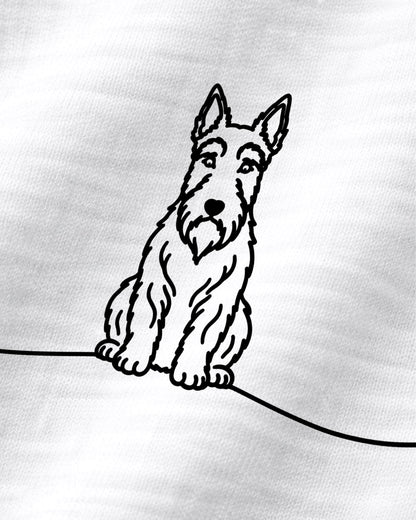Detailbild - Line Art - Hund mit Herz - Scottish Terrier