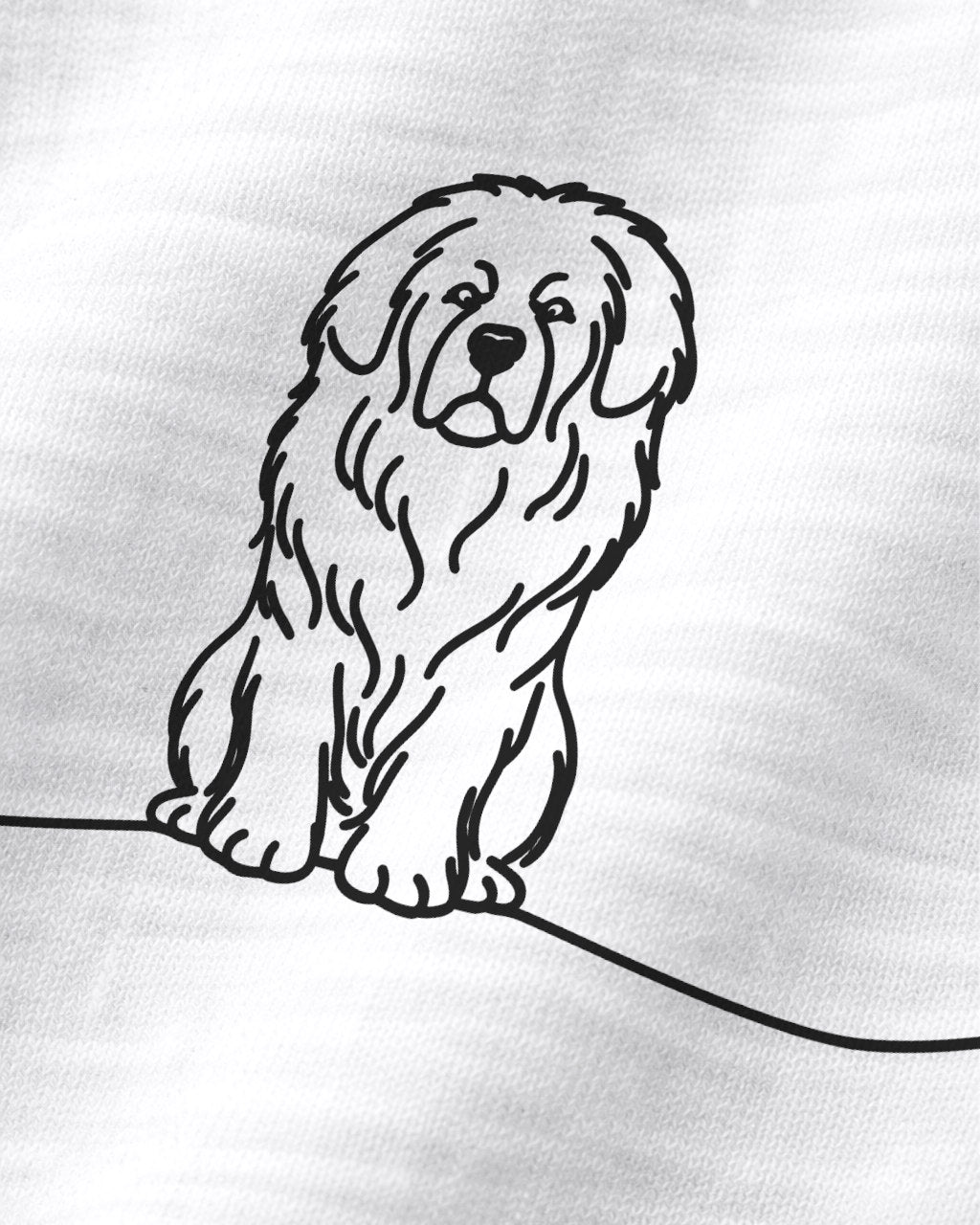 Line Art - Tibetdogge mit Herz - Organic Hoodie