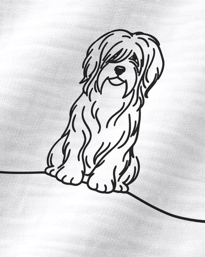 Motiv nah - Line Art Tibet-Terrier mit Herz