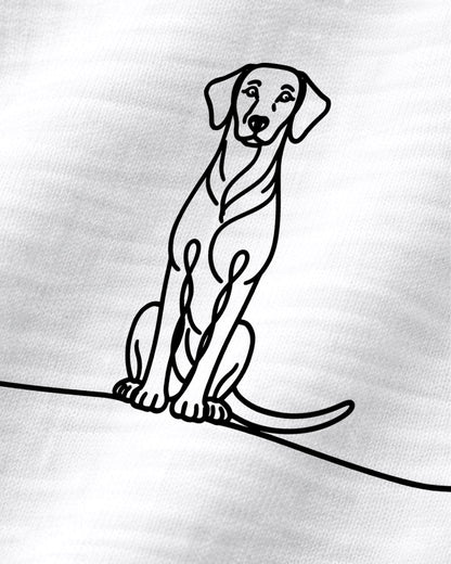 Detailbild - Line Art - Hund mit Herz - Vizsla