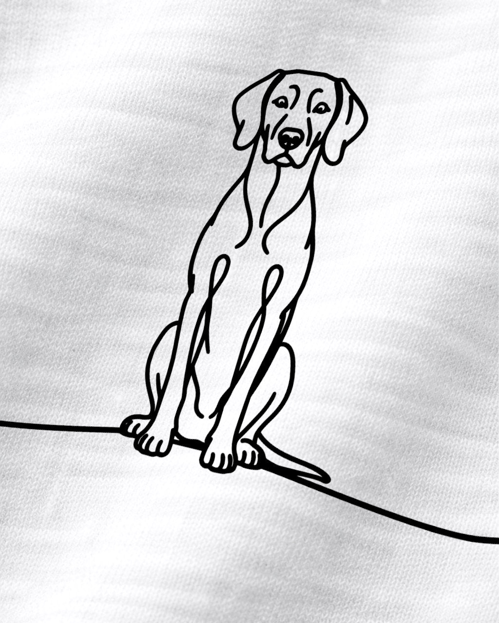 Detailbild - Line Art - Hund mit Herz - Weimaraner