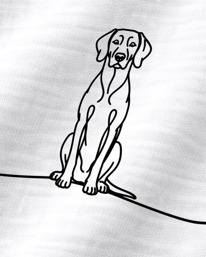 Detailbild - Line Art - Hund mit Herz - Weimaraner