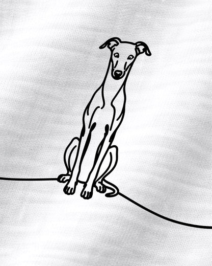 Line Art - Windhund mit Herz - Organic Shirt