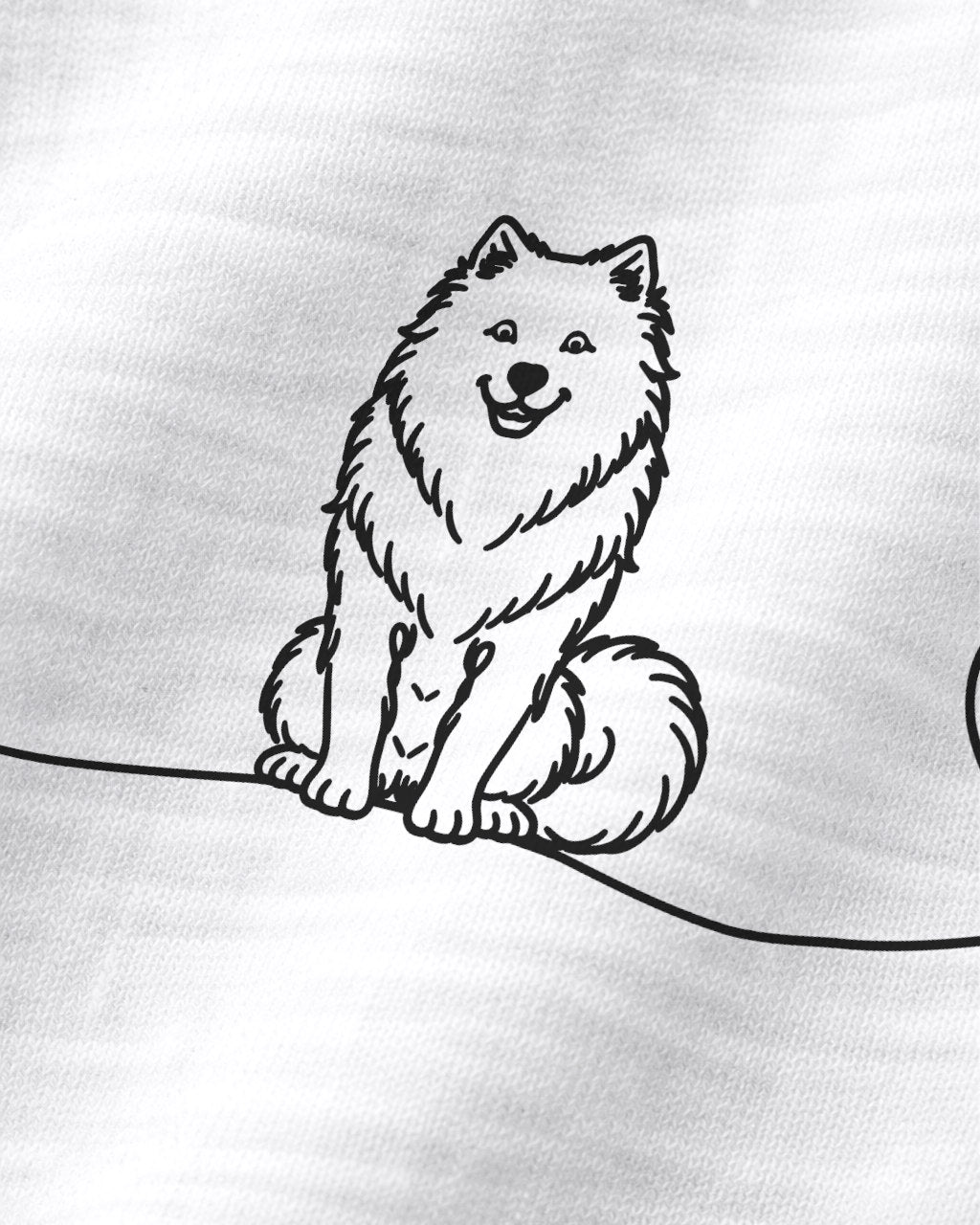 Motiv nah - LineArt Wolfsspitz mit Herz