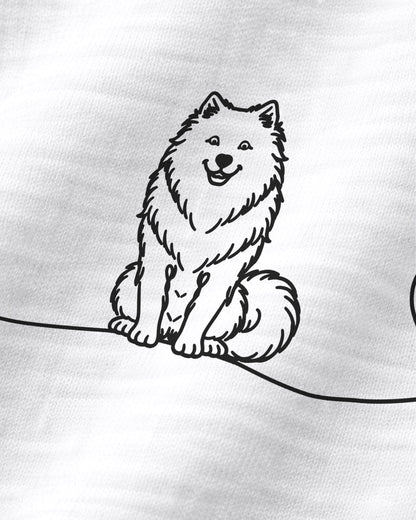 Motiv nah - LineArt Wolfsspitz mit Herz