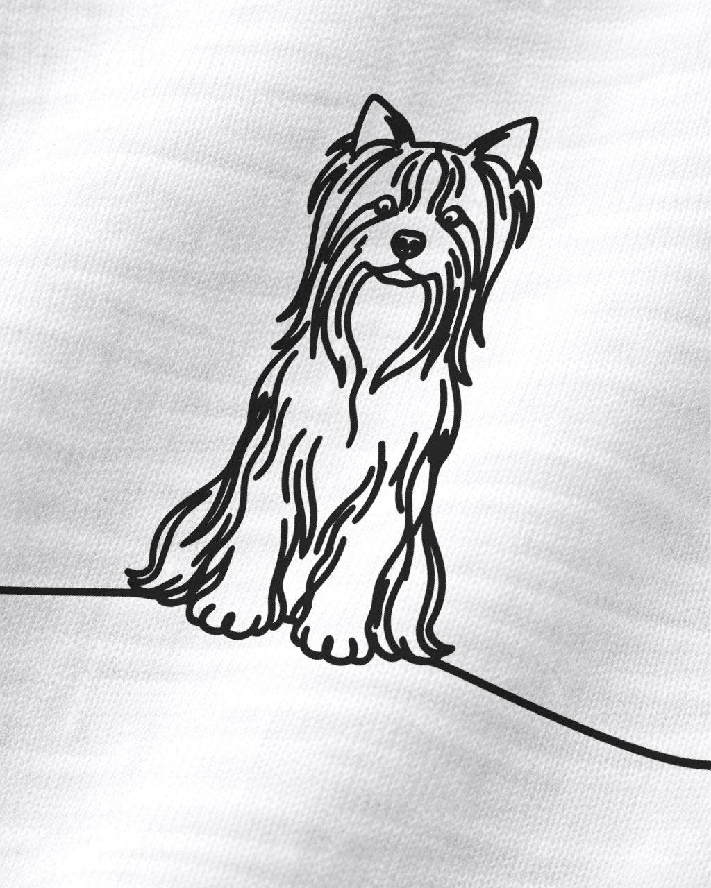 Motiv nah - Line Art Yorkie mit Herz