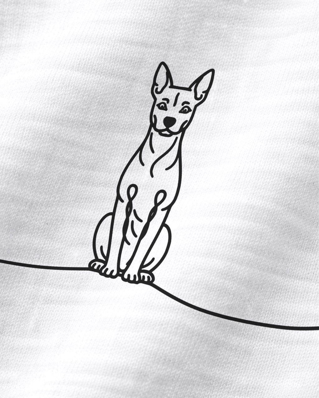 Motiv nah - Line Art - Zwergpinscher mit Herz