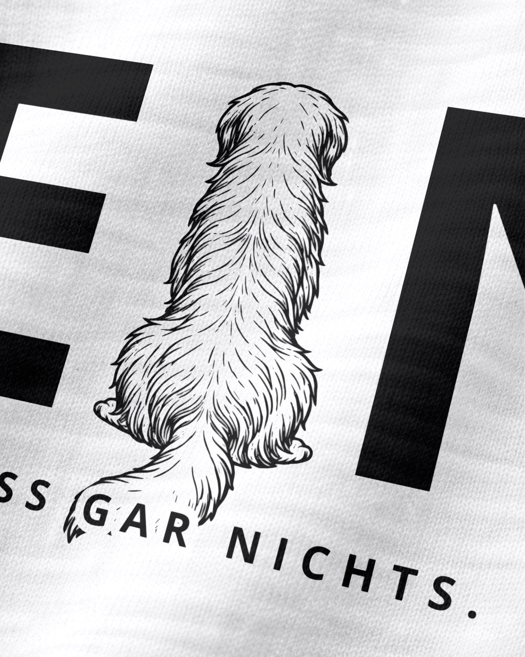 Motiv nah - Nein. Ich muss gar nichts. - Bearded Collie