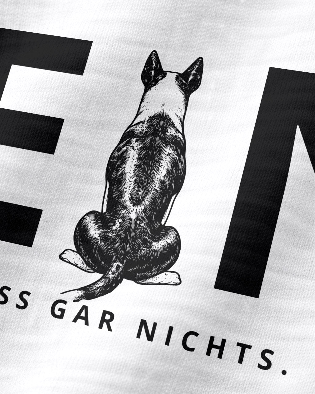 Nein. Ich muss gar nichts. - Bullterrier - Detailaufnahme