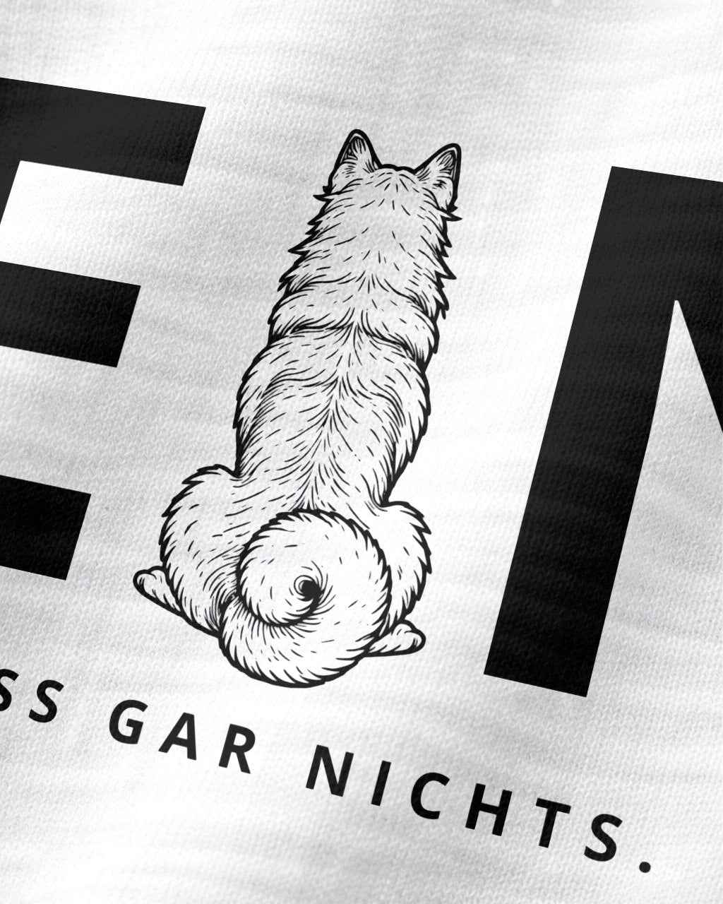 Motiv nah - Nein. Ich muss gar nichts. - Islandhund