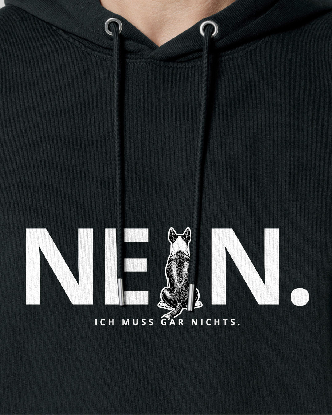 Motiv nah - Nein. Ich muss gar nichts. - Bullterrier