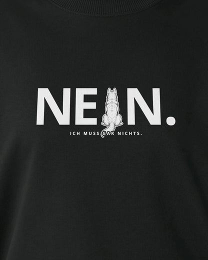 Motiv nah - Nein.Ich muss gar nichts. - Weißer Schäferhund